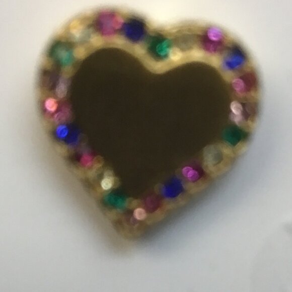 Kate Spade New Gold Heart with Rhinestone Trim Earrings - Picture 2 of 3